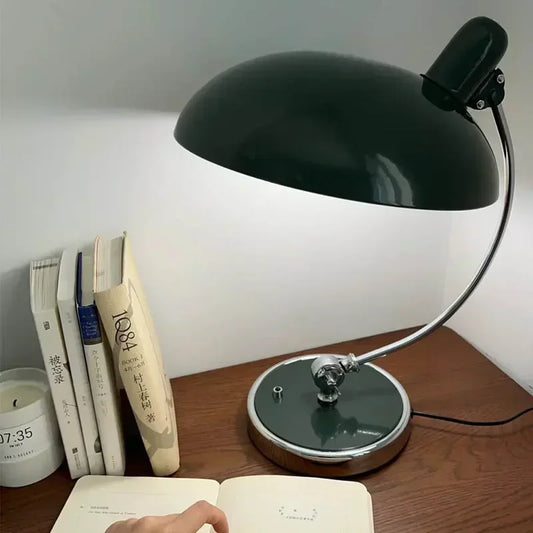 Retro-Style Desk Lamp – Metal with Chrome Base