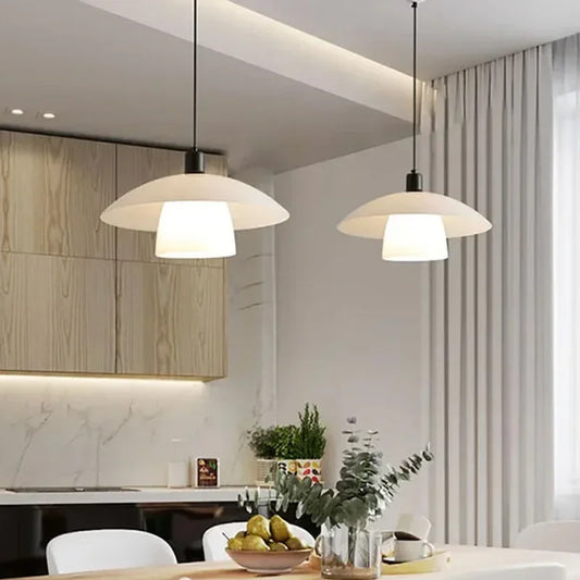 Japanese Pendant Light – Elegant Dome LED Lamp for Kitchen and Dining