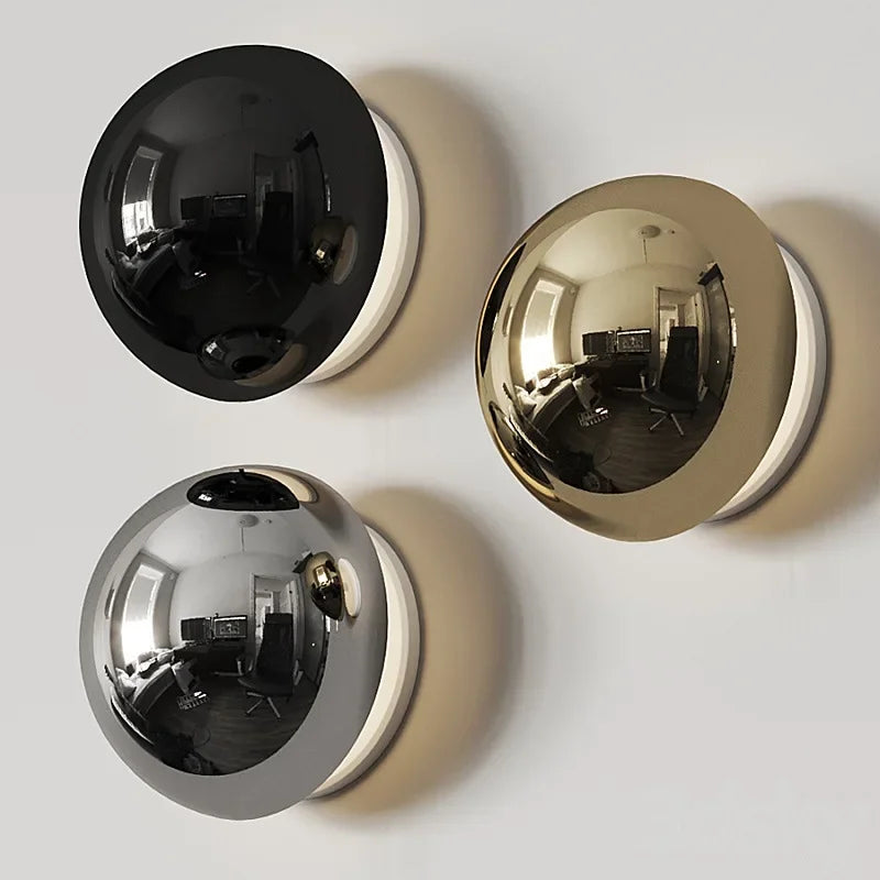 Modern LED Globe Wall Light with Halo Effect – Bauhaus Inspired