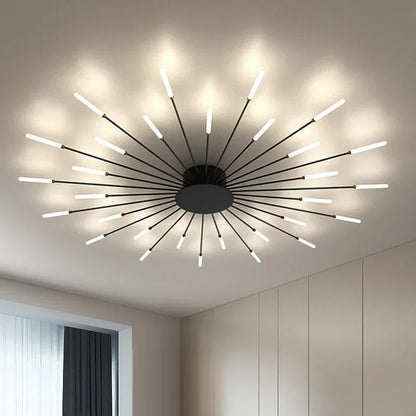Modern LED Ceiling Chandelier – Minimalist Sunburst-Inspired Design
