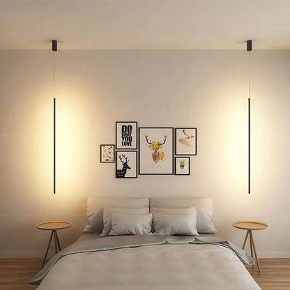 Slim Aluminium Linear Tube LED Ceiling Pendant - Arrielight