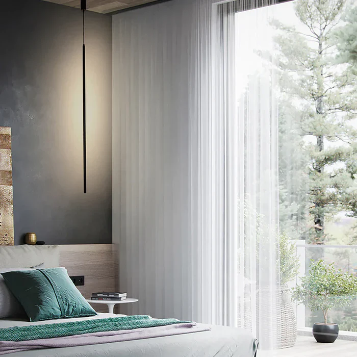 Slim Aluminium Linear Tube LED Ceiling Pendant - Arrielight