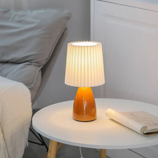 Classic Table Lamp with Pleated Shade
