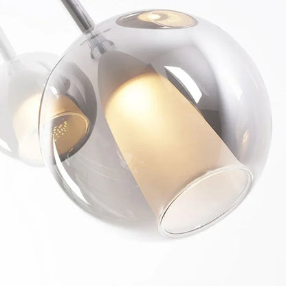 Modern Pendant Light with Glass Shades – Smoked Glass Cluster Ceiling Lamp