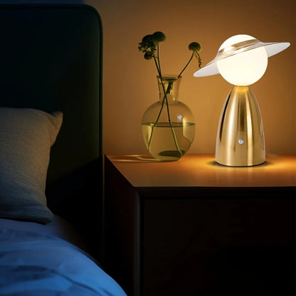 LED Table Lamp – Figure with Hat Design, Decorative Bedside or Desk Light
