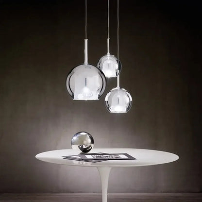 Modern Pendant Light with Glass Shades – Smoked Glass Cluster Ceiling Lamp