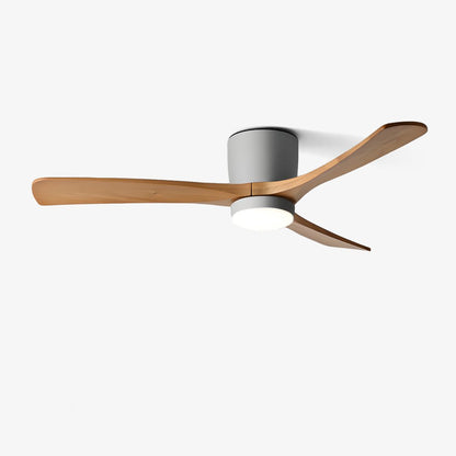 Scandinavian Wood Blade Ceiling Fan with LED Light - Arrielight