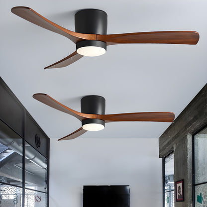 Scandinavian Wood Blade Ceiling Fan with LED Light - Arrielight
