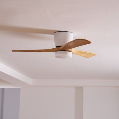 Scandinavian Wood Blade Ceiling Fan with LED Light - Arrielight