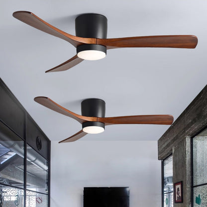 Scandinavian Wood Blade Ceiling Fan with LED Light - Arrielight