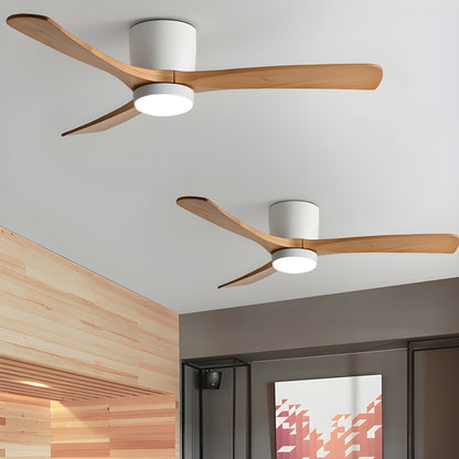 Scandinavian Wood Blade Ceiling Fan with LED Light - Arrielight