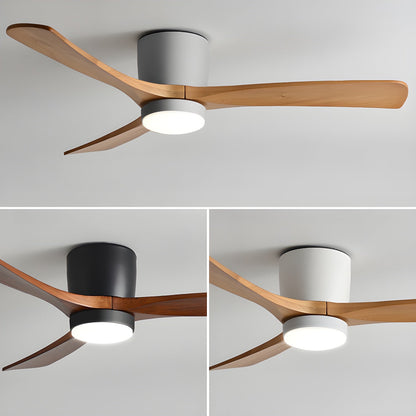 Scandinavian Wood Blade Ceiling Fan with LED Light - Arrielight