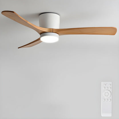 Scandinavian Wood Blade Ceiling Fan with LED Light - Arrielight