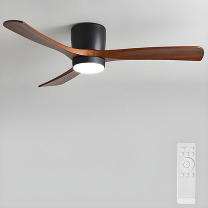 Scandinavian Wood Blade Ceiling Fan with LED Light - Arrielight