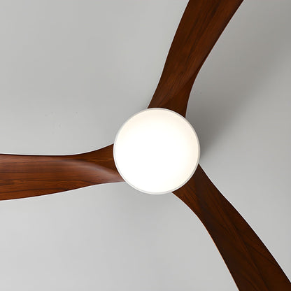 Scandinavian Wood Blade Ceiling Fan with LED Light - Arrielight