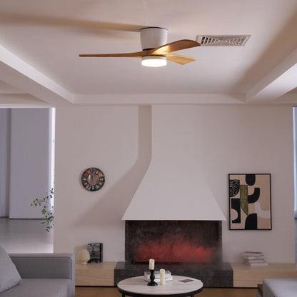 Scandinavian Wood Blade Ceiling Fan with LED Light - Arrielight