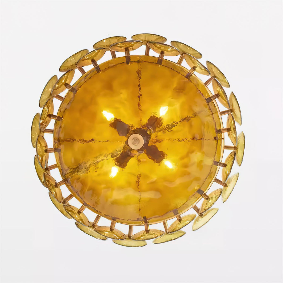 Textured Glass Disc Tiered Chandelier - Arrielight