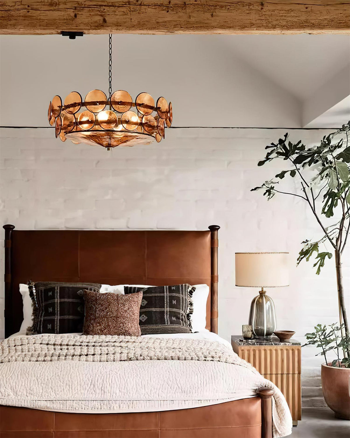 Textured Glass Disc Tiered Chandelier - Arrielight