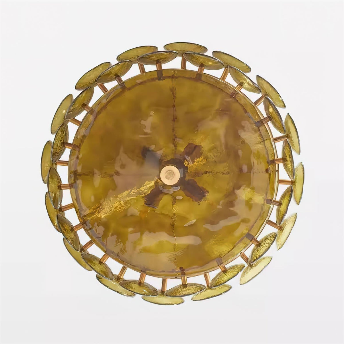 Textured Glass Disc Tiered Chandelier - Arrielight