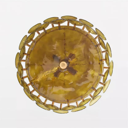 Textured Glass Disc Tiered Chandelier - Arrielight