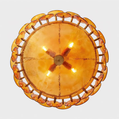 Textured Glass Disc Tiered Chandelier - Arrielight