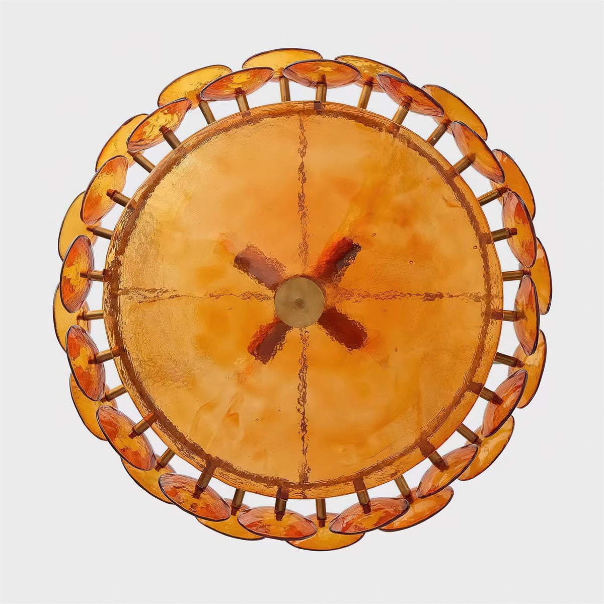 Textured Glass Disc Tiered Chandelier - Arrielight