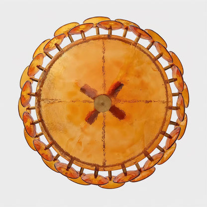 Textured Glass Disc Tiered Chandelier - Arrielight