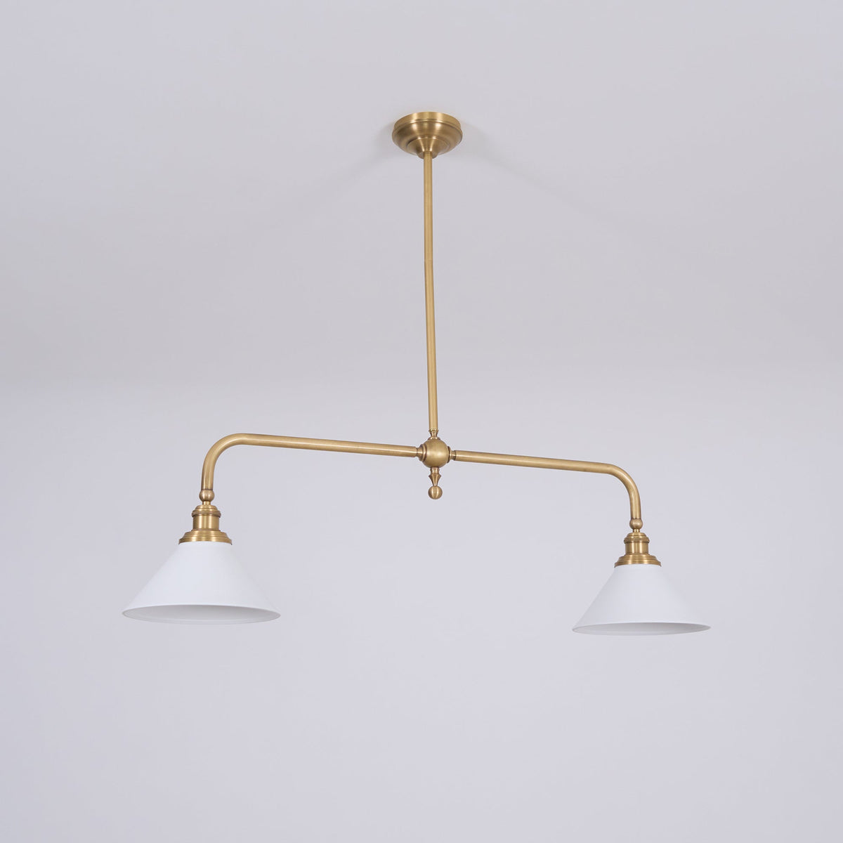 Twin Cone Shade Linear Ceiling Pendant Light - Arrielight