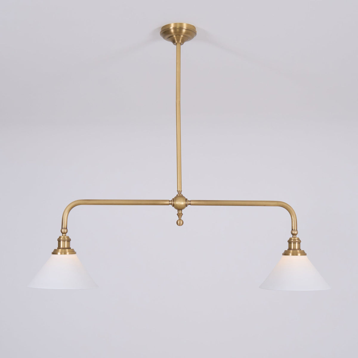 Twin Cone Shade Linear Ceiling Pendant Light - Arrielight