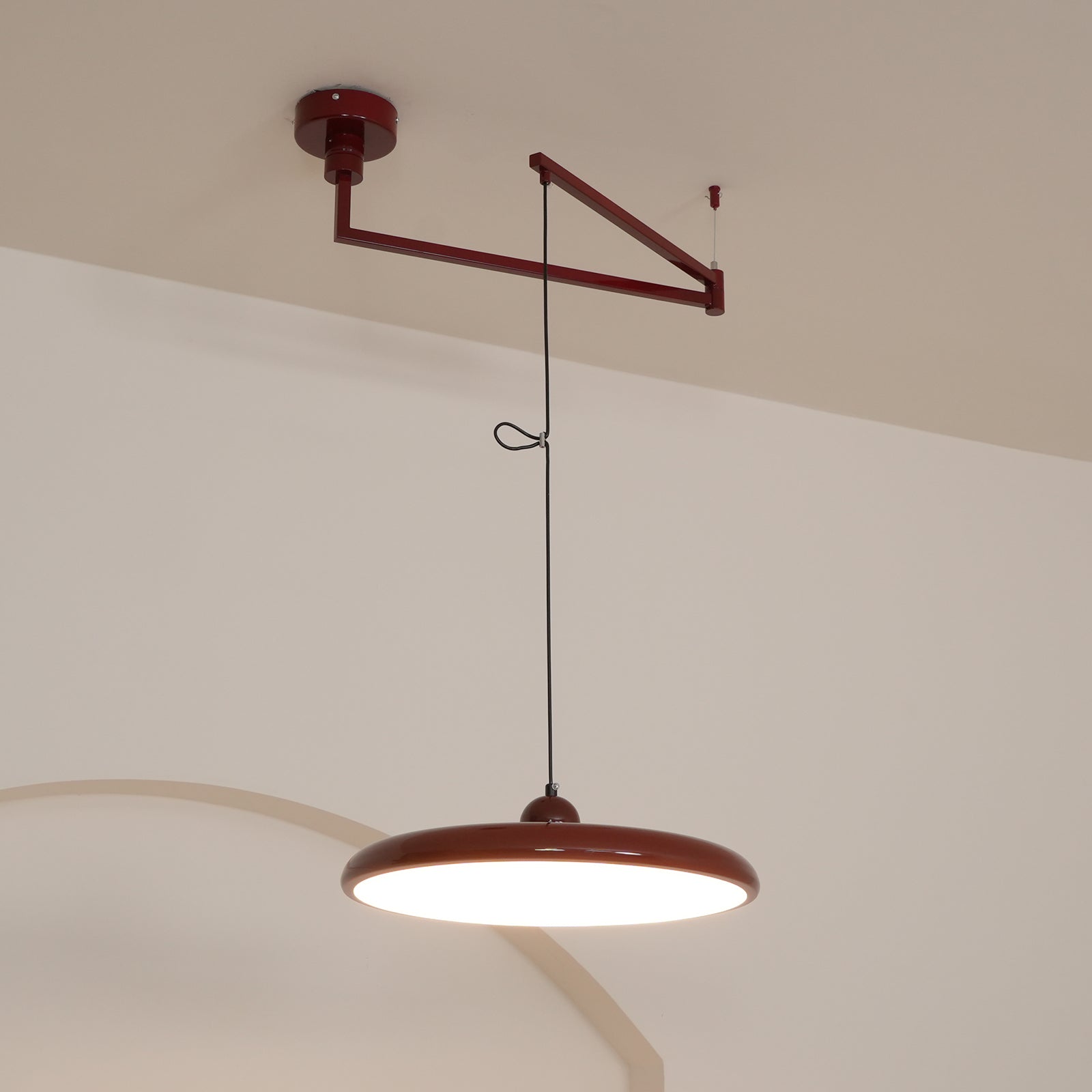 Adjustable Swing Arm Disc Ceiling Pendant Light - Arrielight