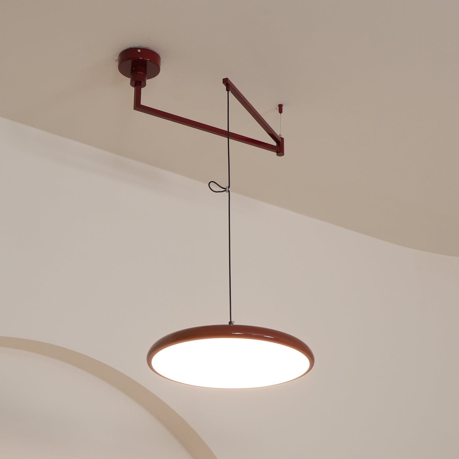Adjustable Swing Arm Disc Ceiling Pendant Light - Arrielight