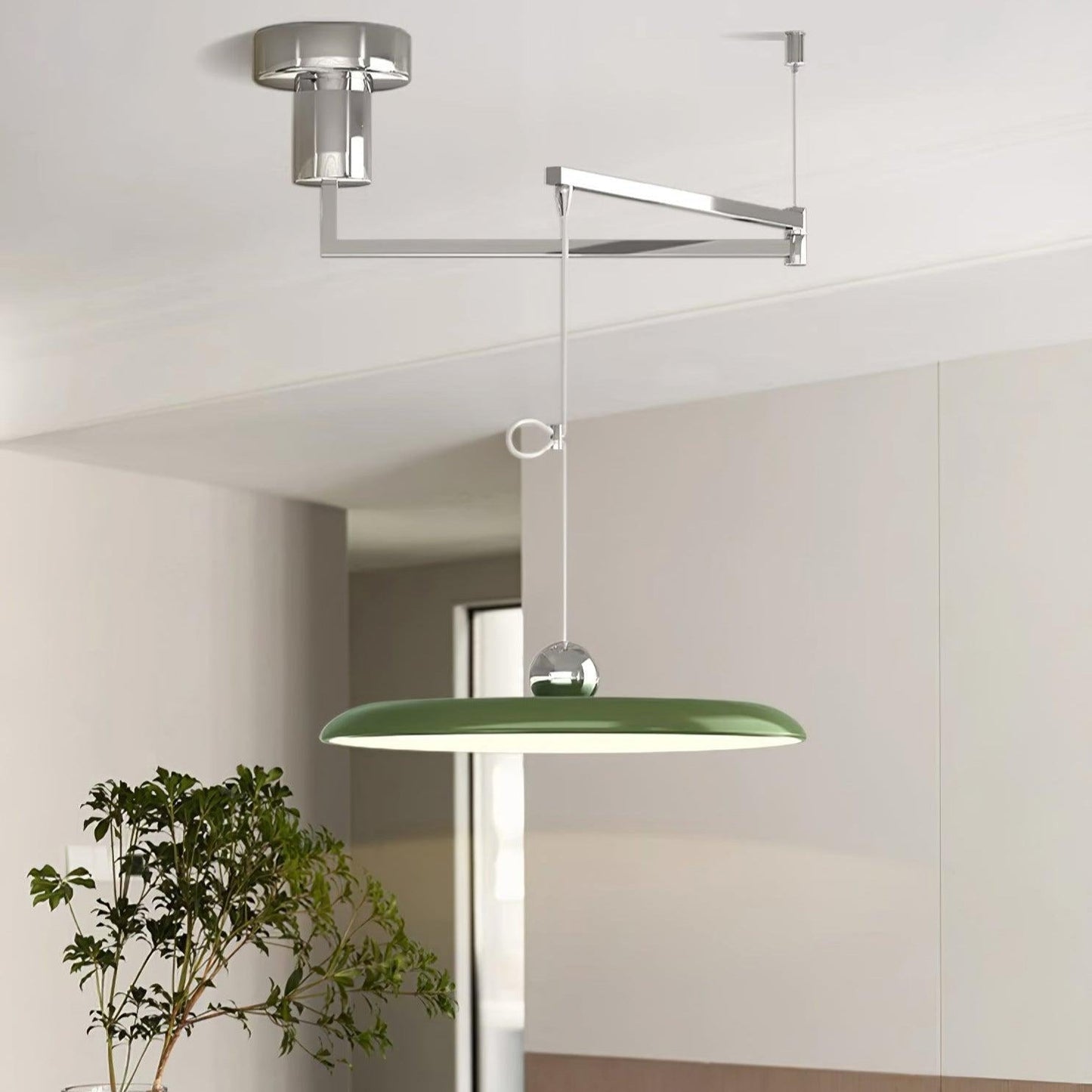 Adjustable Swing Arm Disc Ceiling Pendant Light - Arrielight