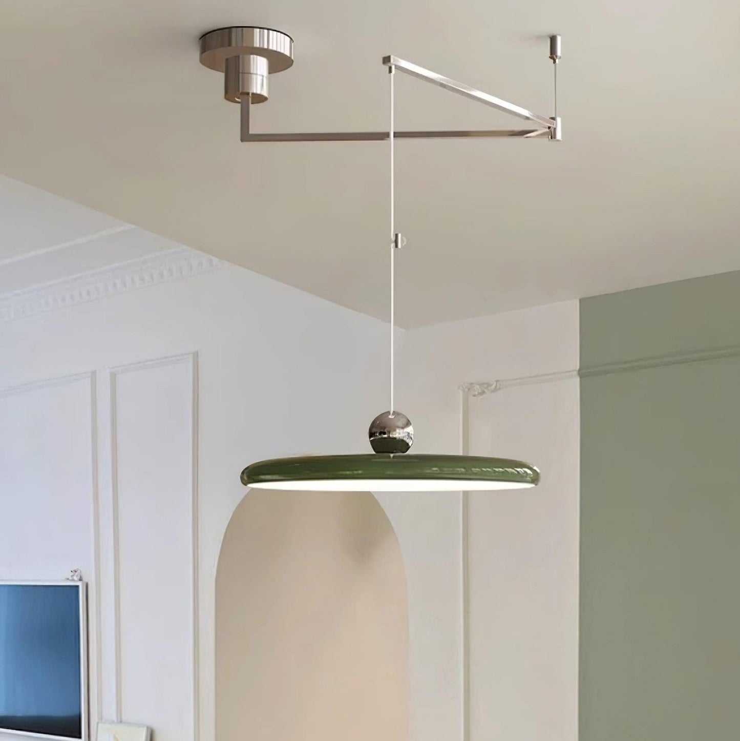 Adjustable Swing Arm Disc Ceiling Pendant Light - Arrielight