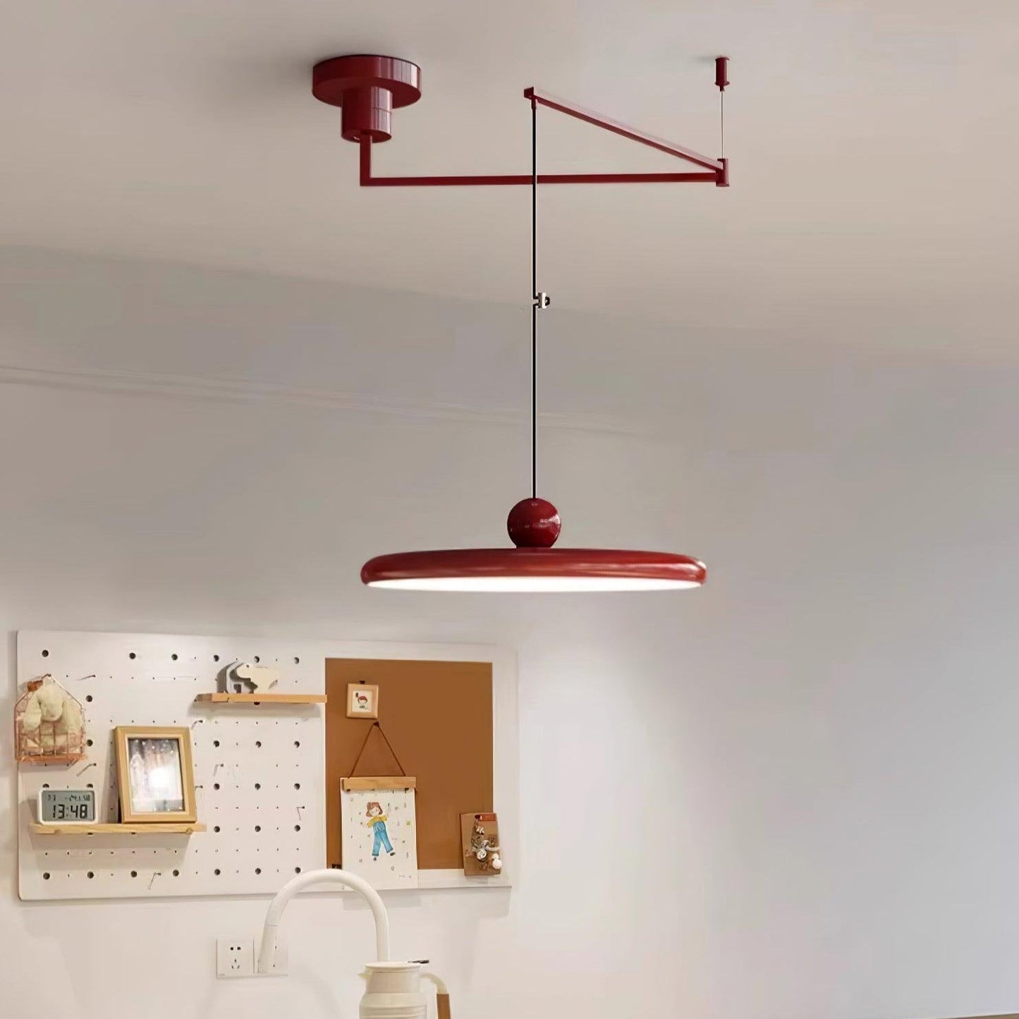 Adjustable Swing Arm Disc Ceiling Pendant Light - Arrielight