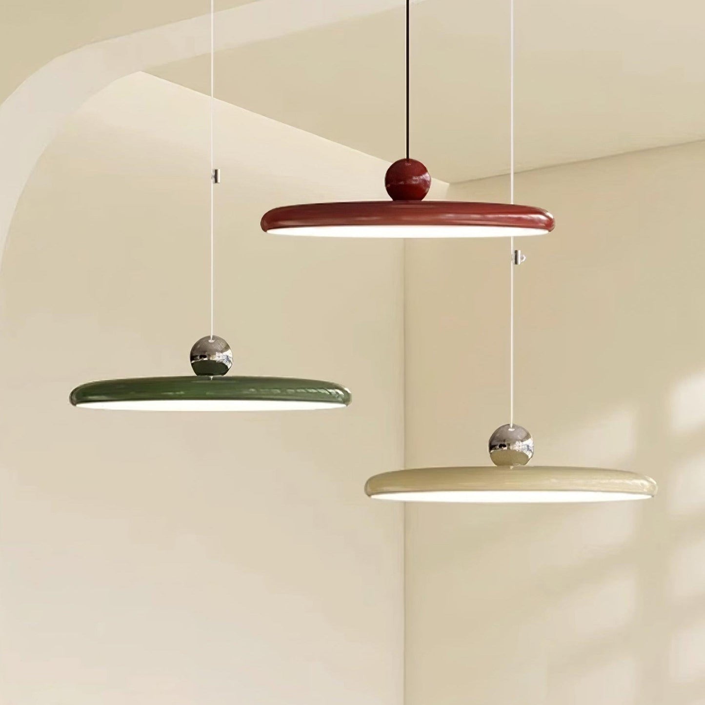 Adjustable Swing Arm Disc Ceiling Pendant Light - Arrielight