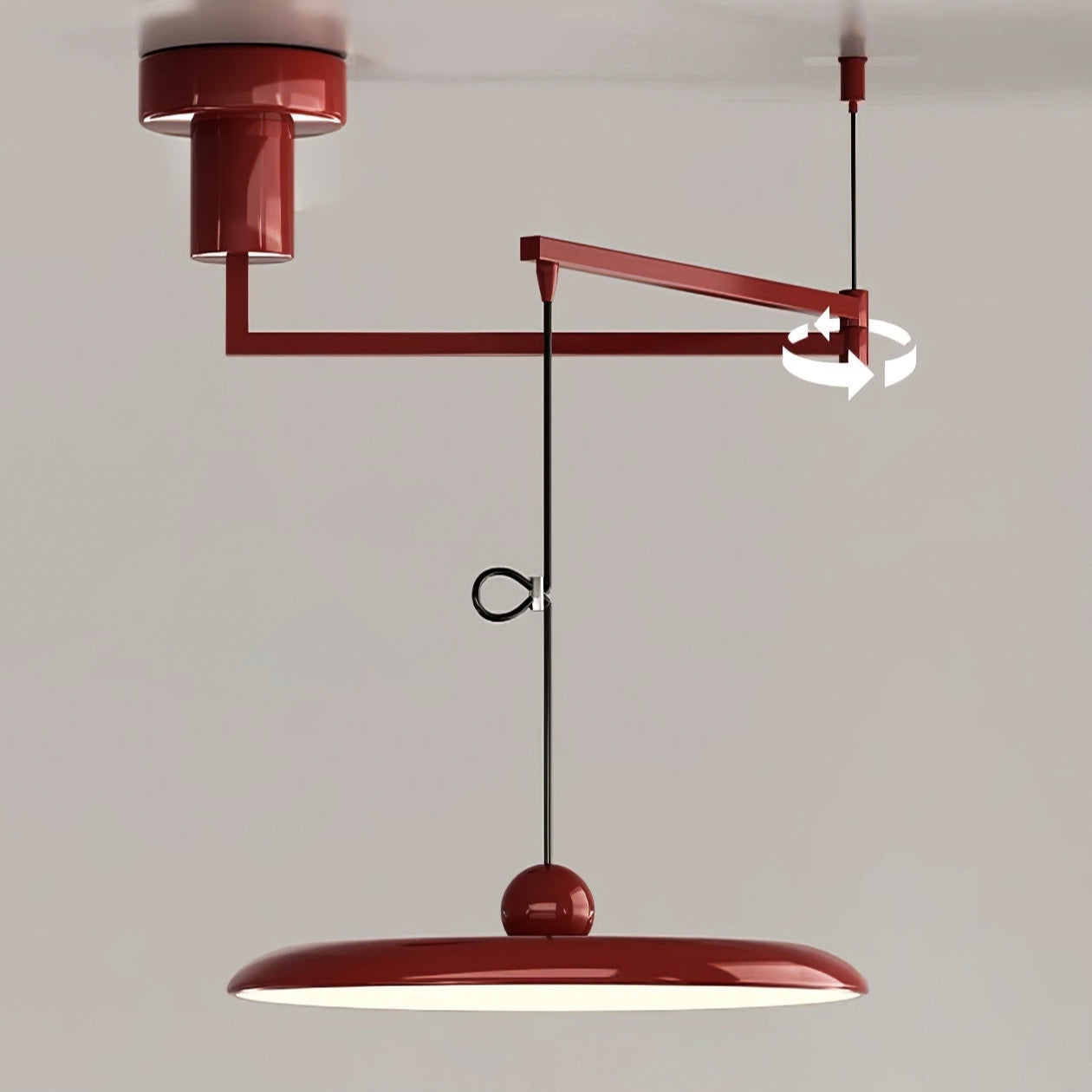 Adjustable Swing Arm Disc Ceiling Pendant Light - Arrielight