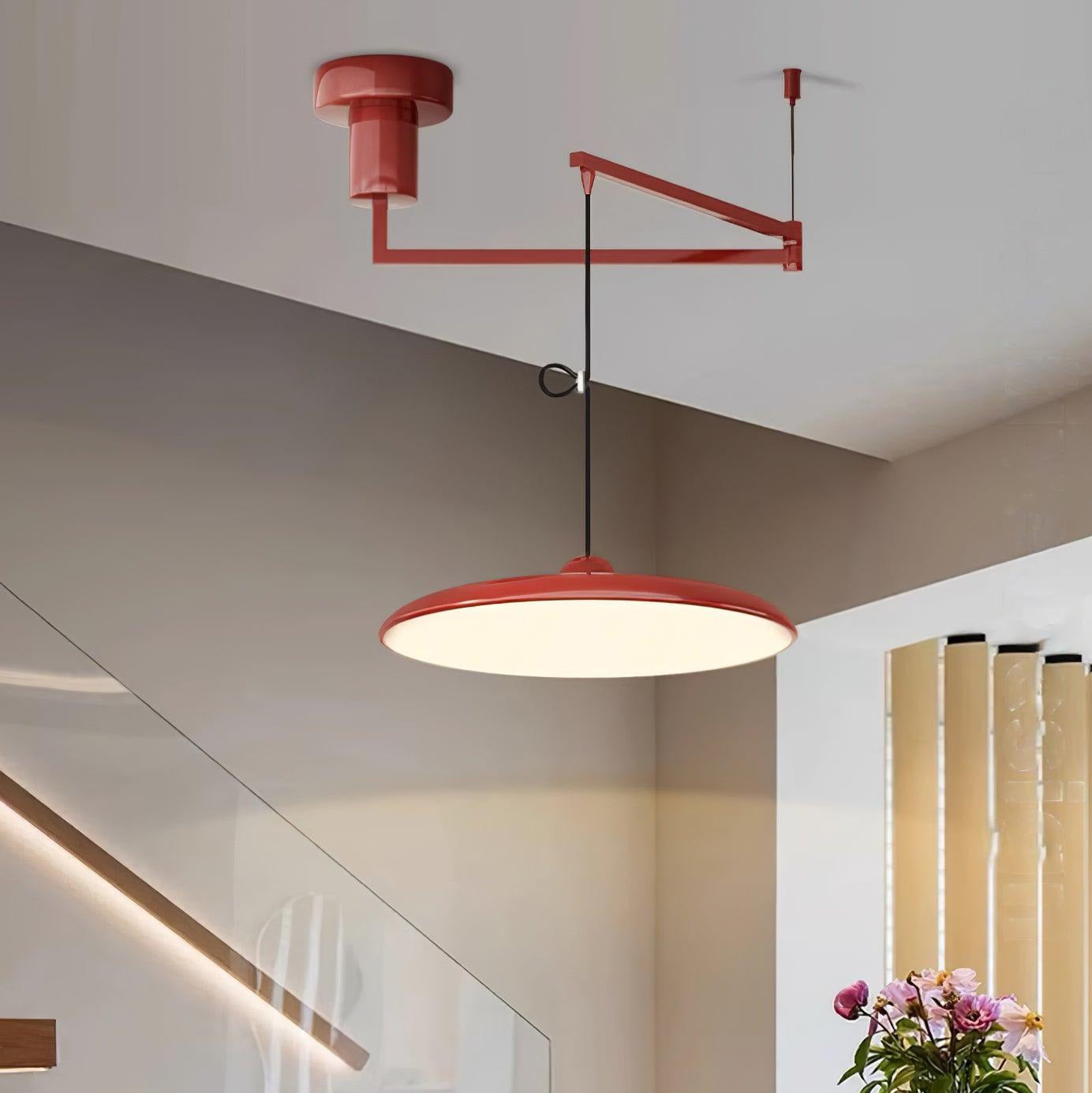 Adjustable Swing Arm Disc Ceiling Pendant Light - Arrielight