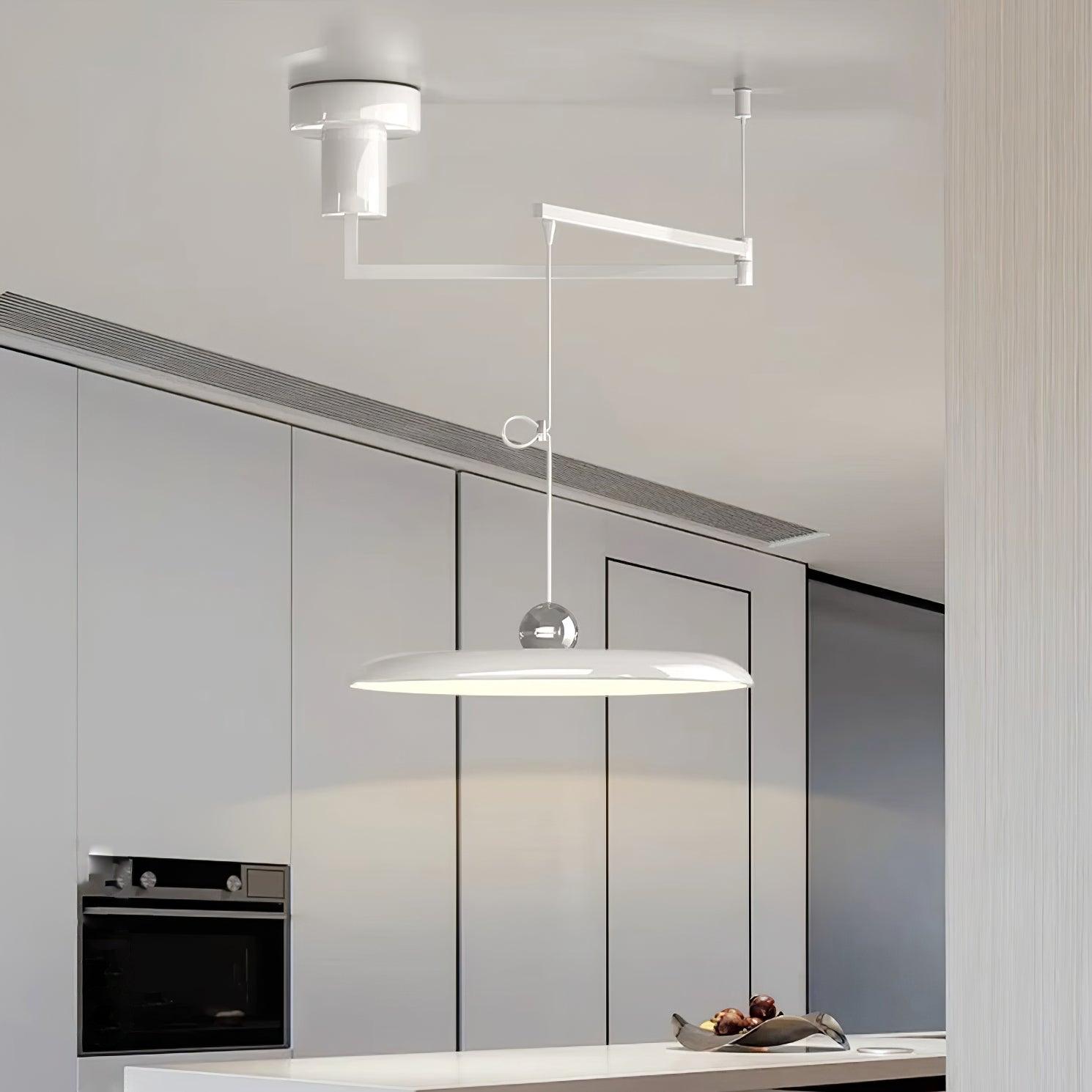 Adjustable Swing Arm Disc Ceiling Pendant Light - Arrielight
