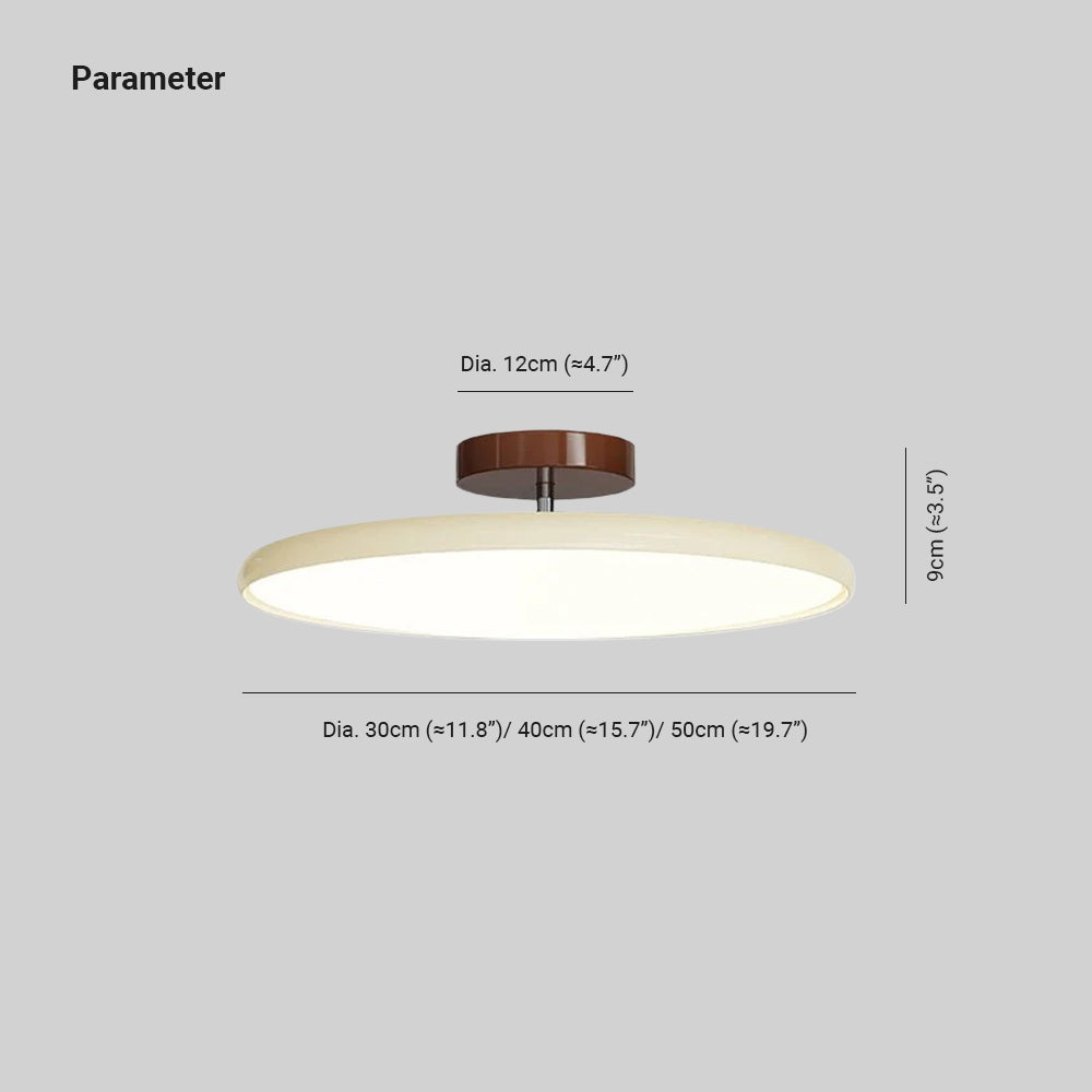 Slim Disc Tilting LED Semi-Flush Ceiling Light - Arrielight