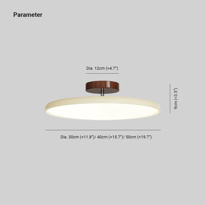 Slim Disc Tilting LED Semi-Flush Ceiling Light - Arrielight