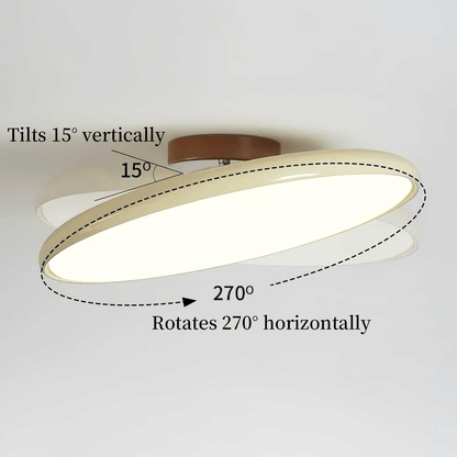 Slim Disc Tilting LED Semi-Flush Ceiling Light - Arrielight