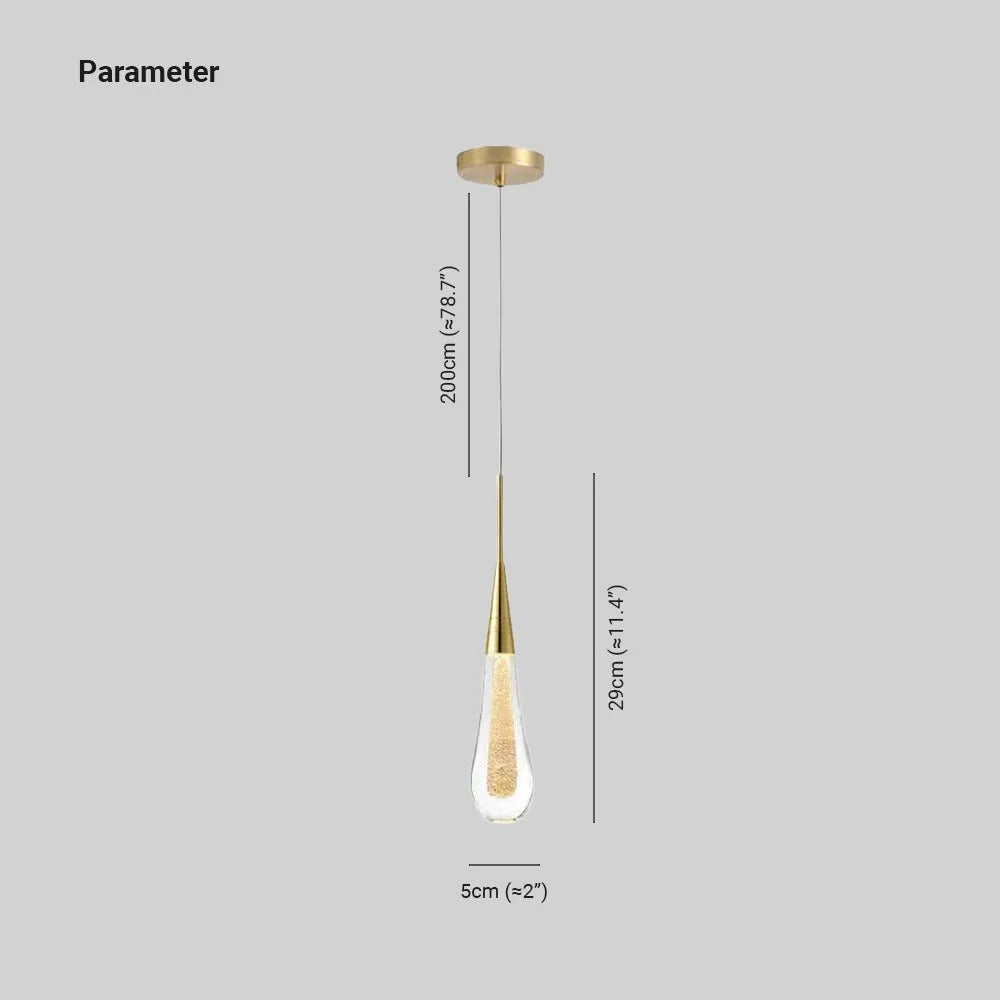 Crystal Teardrop LED Ceiling Pendant - Arrielight