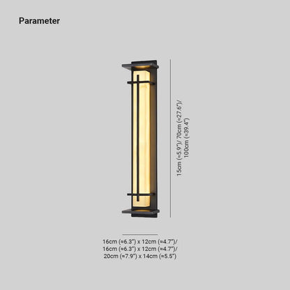 Alabaster-Effect Linear LED Outdoor Wall Light - Arrielight