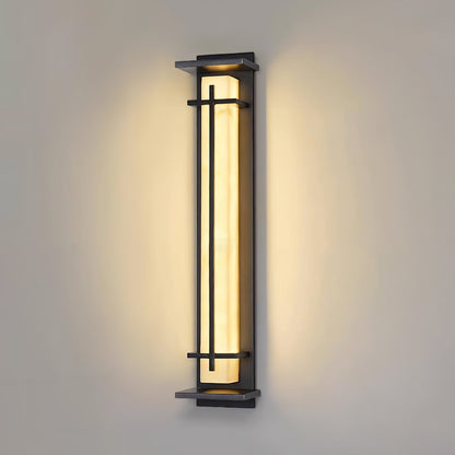 Alabaster-Effect Linear LED Outdoor Wall Light - Arrielight