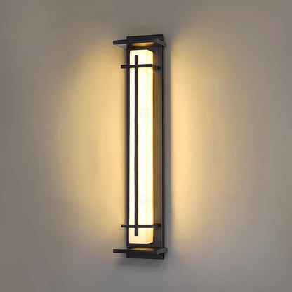 Alabaster-Effect Linear LED Outdoor Wall Light - Arrielight