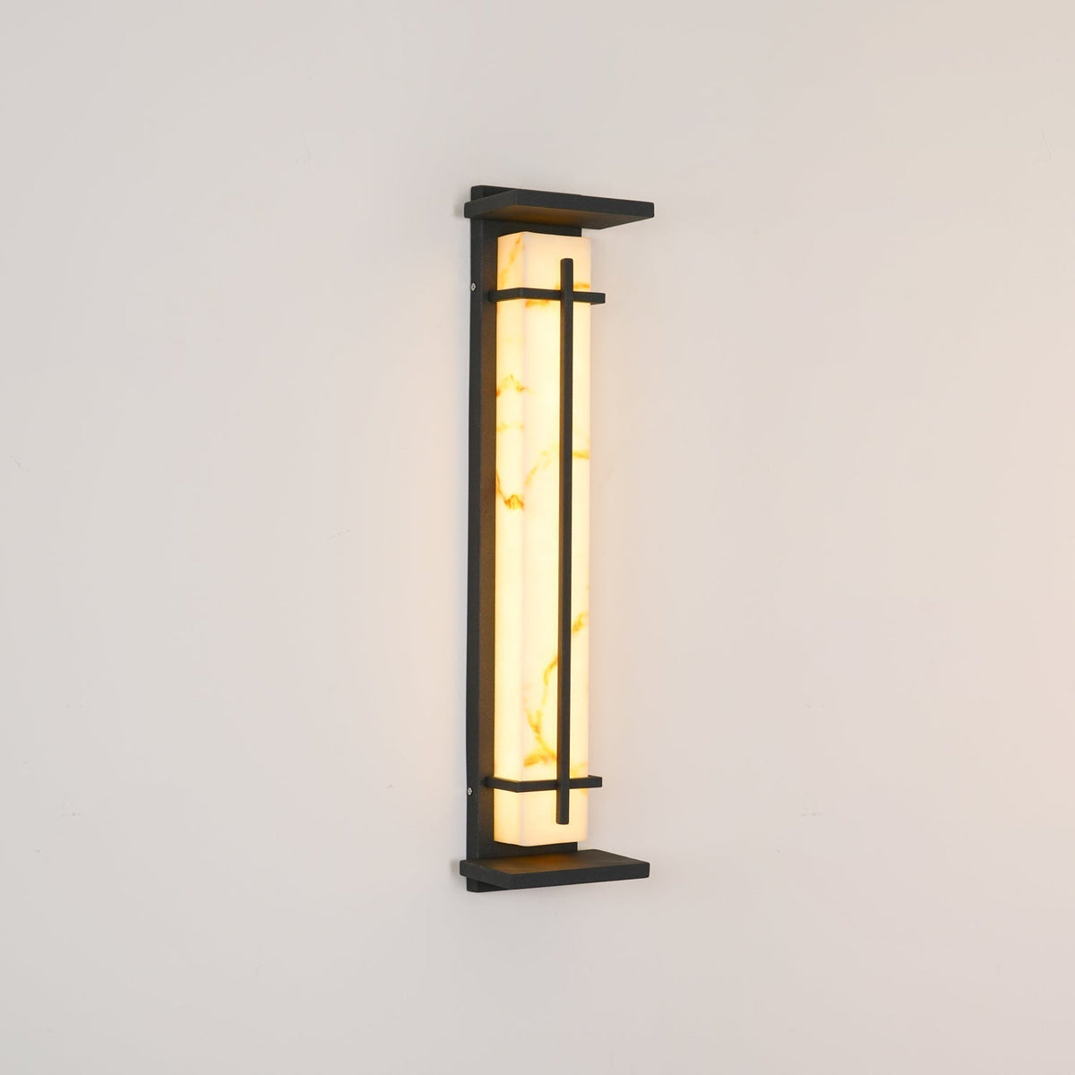 Alabaster-Effect Linear LED Outdoor Wall Light - Arrielight