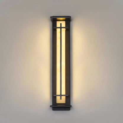 Alabaster-Effect Linear LED Outdoor Wall Light - Arrielight