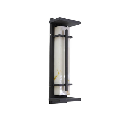Alabaster-Effect Linear LED Outdoor Wall Light - Arrielight