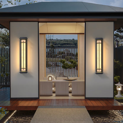Alabaster-Effect Linear LED Outdoor Wall Light - Arrielight
