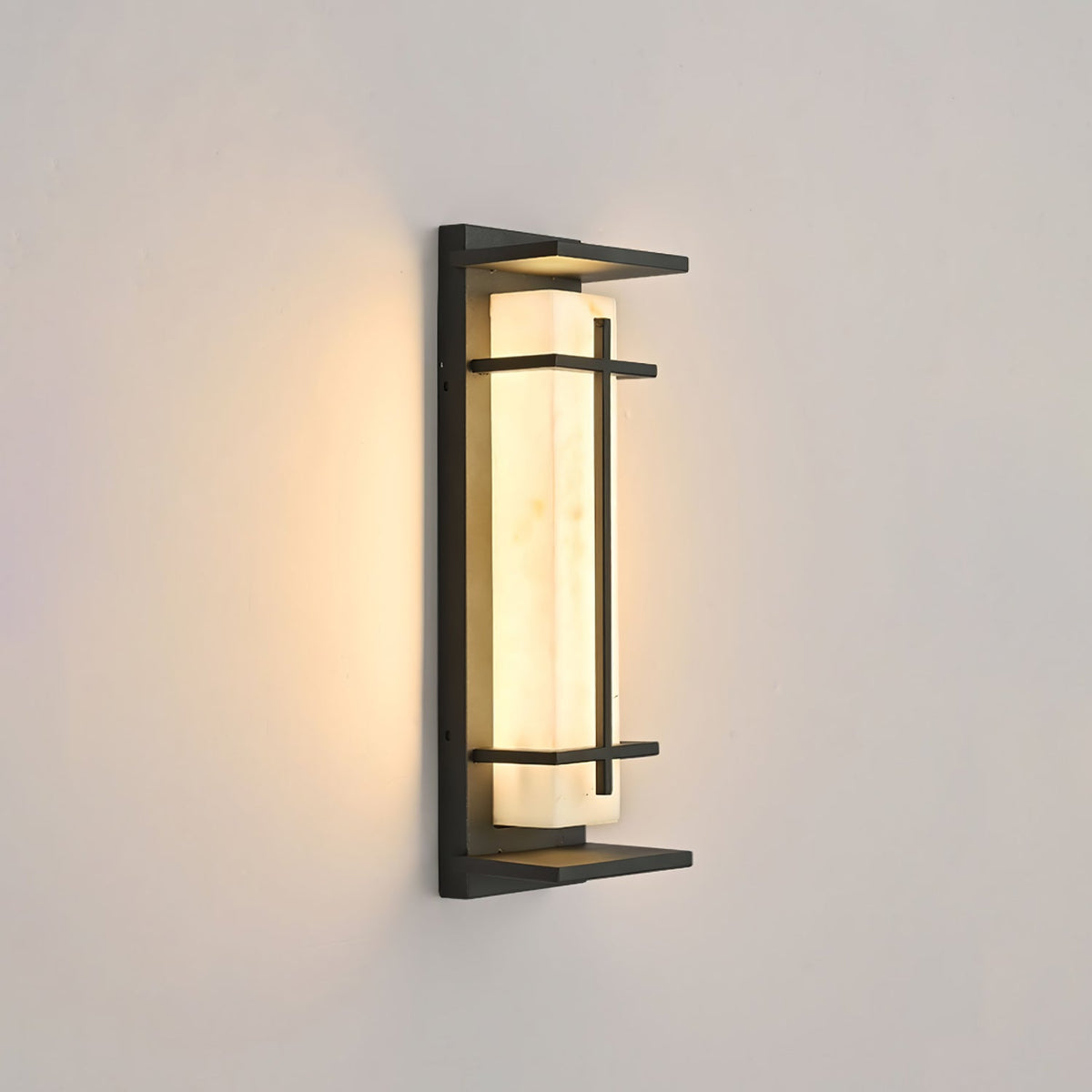 Alabaster-Effect Linear LED Outdoor Wall Light - Arrielight